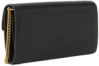 Pinko Love One Wallet C Nero-Antique Gold Zwart