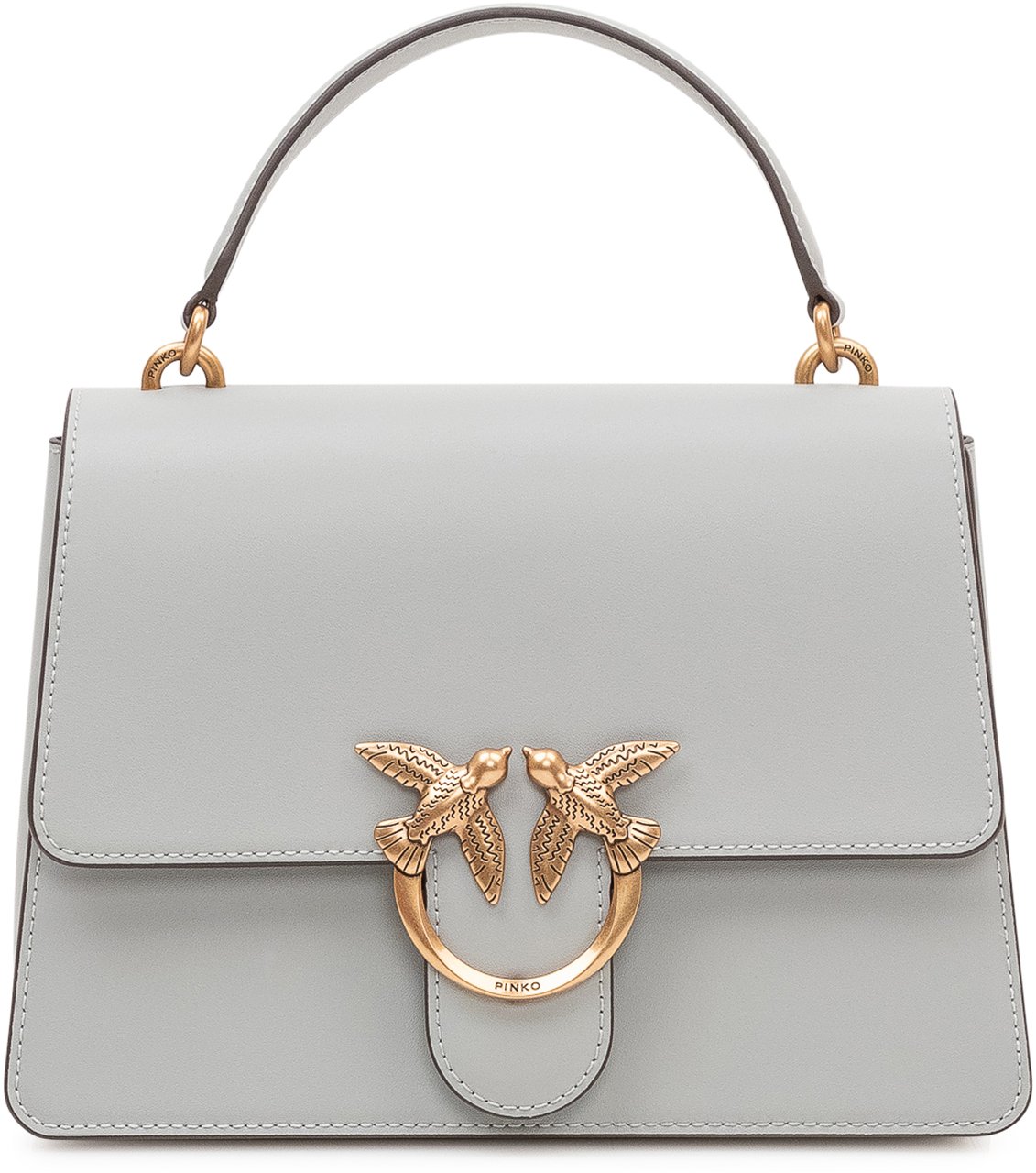 Pinko Borsa Love One Top Handle con Patta e Manico Lichtgrijs