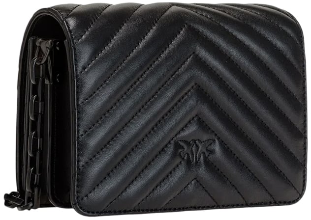 Pinko Love Click Mini Sheep Nappa Chevron Black Zwart