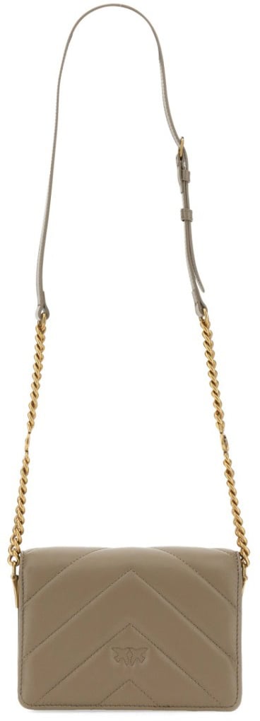 Pinko Click Mini "Love" Bag Bruin