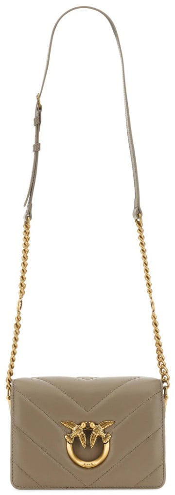 Pinko Click Mini "Love" Bag Bruin