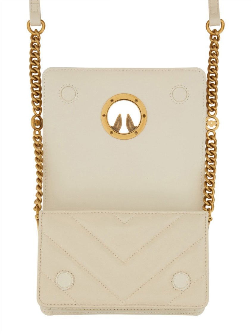 Pinko Click Mini "Love" Bag Neutraal
