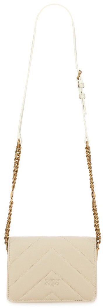 Pinko Click Mini "Love" Bag Neutraal