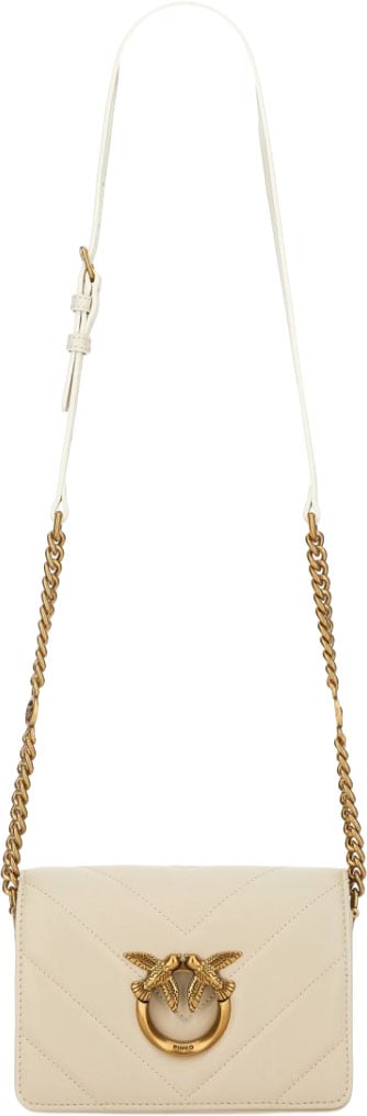 Pinko Click Mini "Love" Bag Neutraal