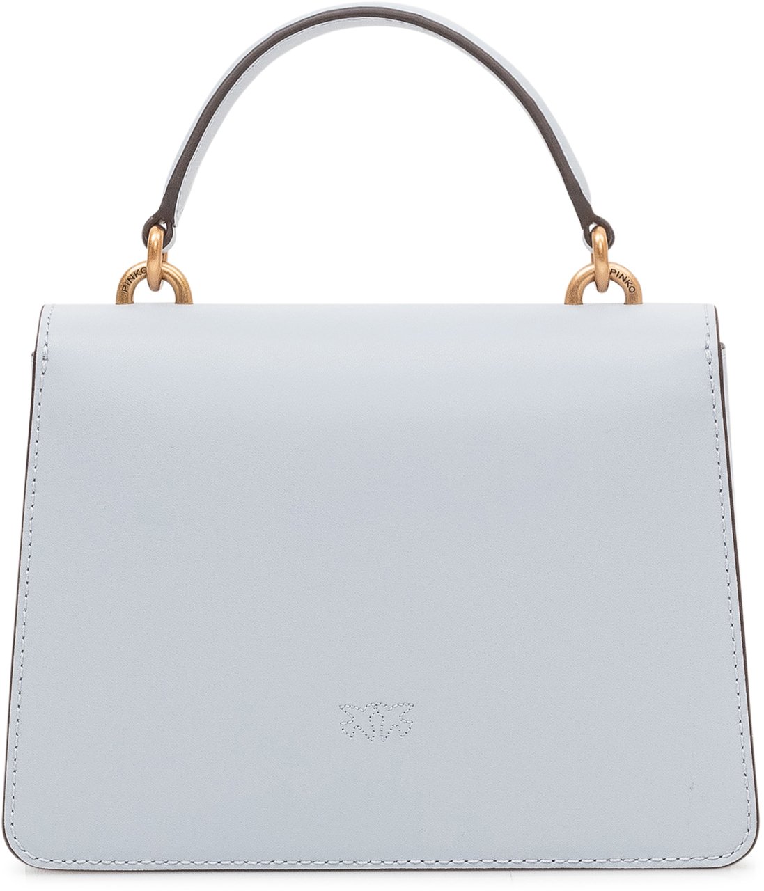 Pinko Borsa Love One Top Handle con Patta e Manico Lichtblauw