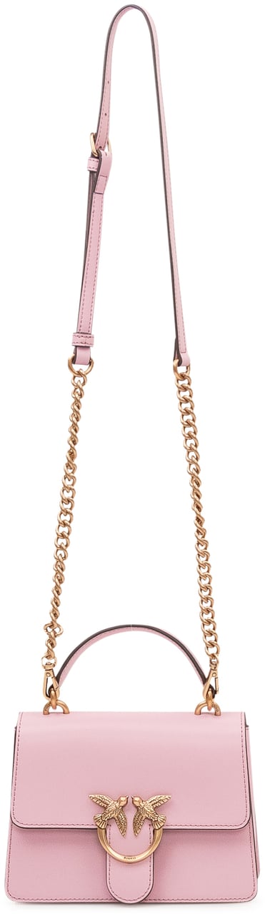Pinko Borsa Love One Top Handle con Patta e Manico Roze