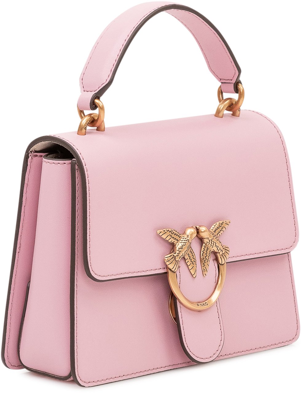 Pinko Borsa Love One Top Handle con Patta e Manico Roze