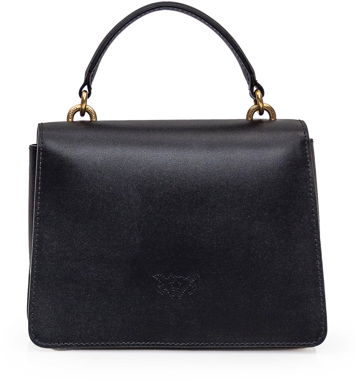 Pinko Love One Top Handle Mini Light Nero-Antique Gold Zwart