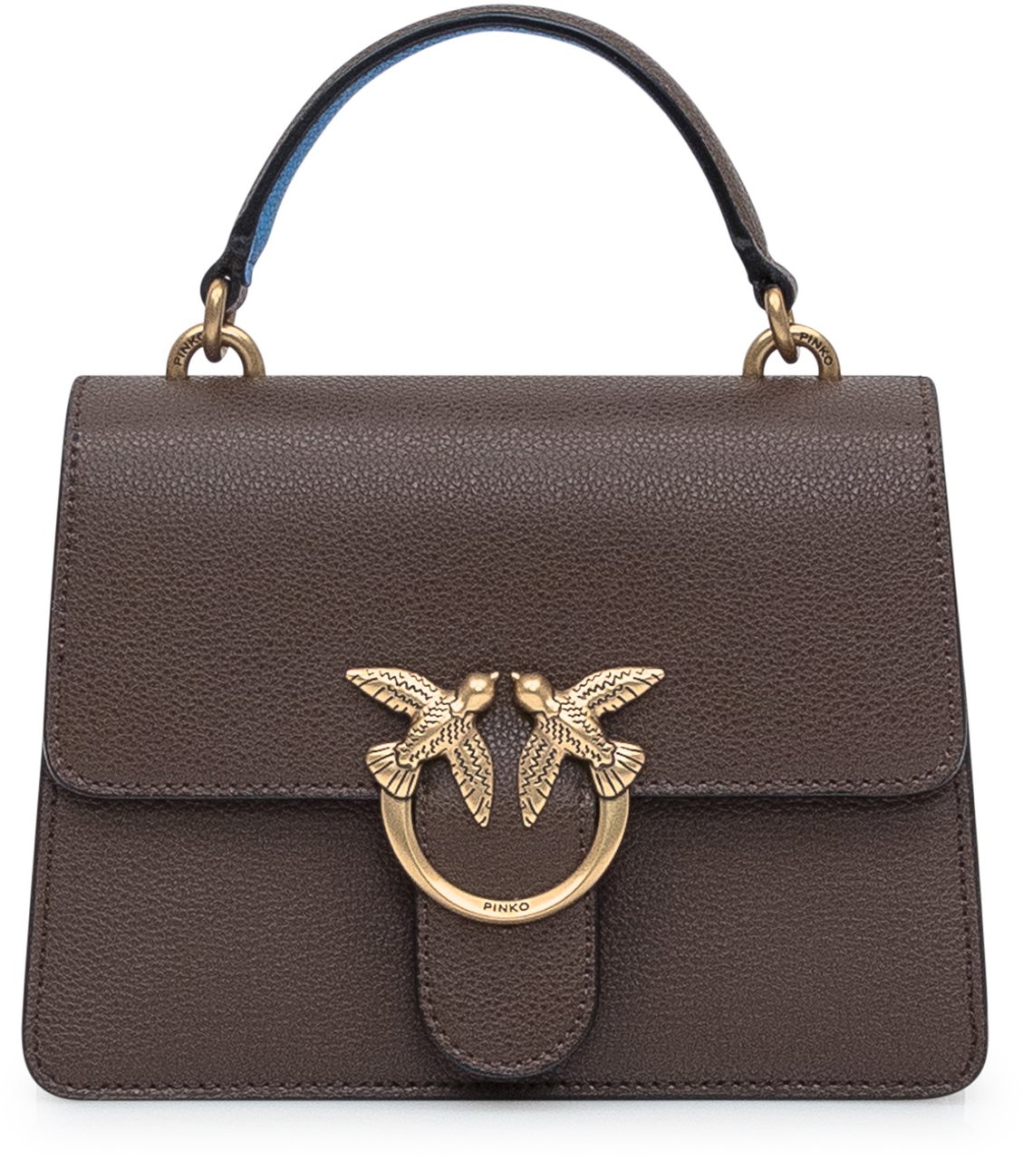 Pinko Pinko Borsa Love Mini Icon in Pelle Marrone Bruin