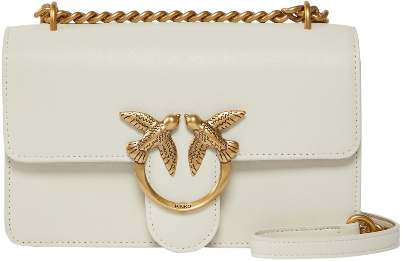 Pinko Bags Bianco Setaantique Gold Goud