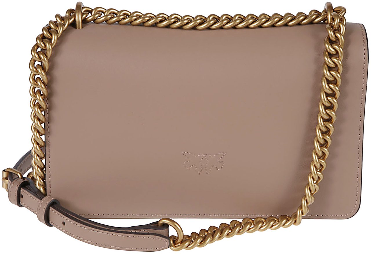 Pinko Love One Mini Bag Brown Bruin