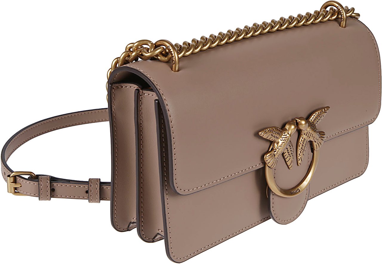 Pinko Love One Mini Bag Brown Bruin
