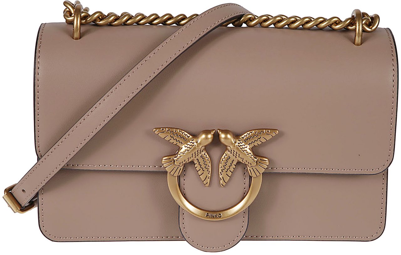Pinko Love One Mini Bag Brown Bruin