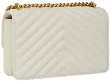 Pinko Love One Mini Dc Bianco Antique Gold Wit