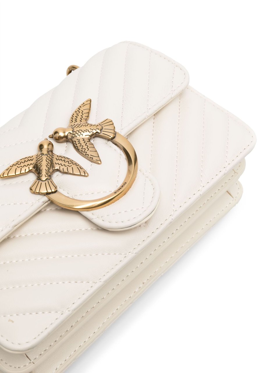 Pinko Bags Bianco Setaantique Gold Goud