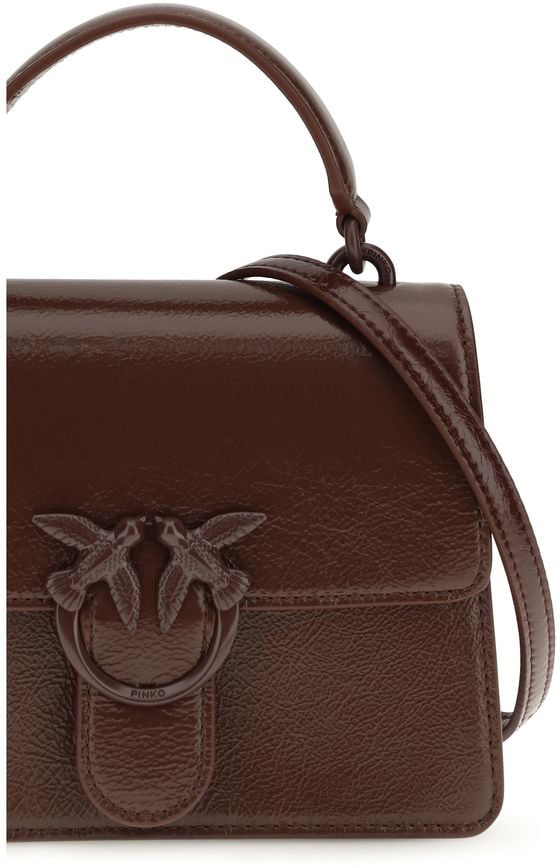 Pinko PINKO Brown Goatskin Handbag Roze