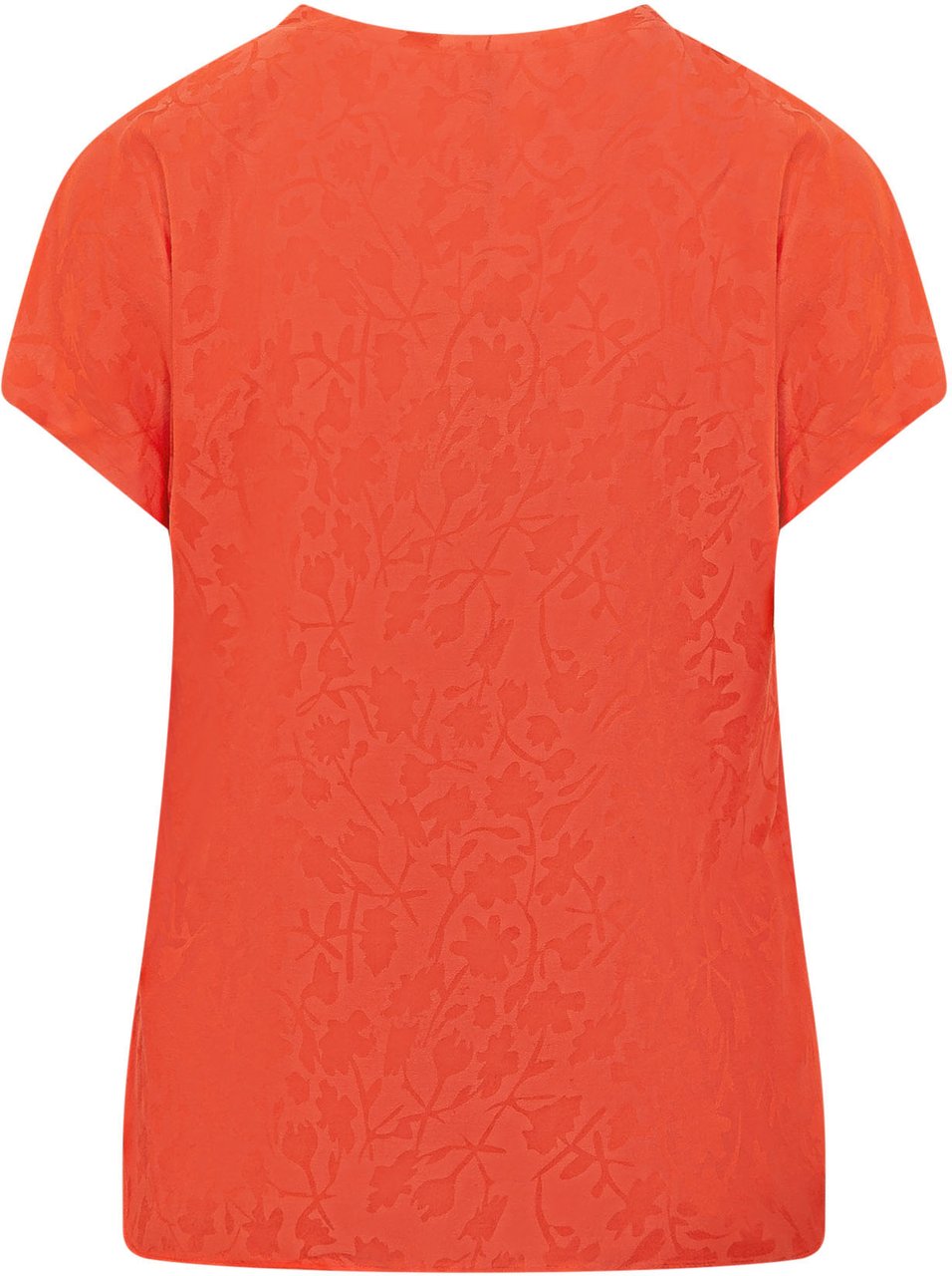 Pinko Blusa a Maniche Corte con Motivo Floreale Oranje