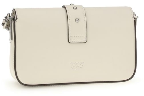 Pinko PINKO White Calf Leather Bos Taurus Shoulder Bag Roze