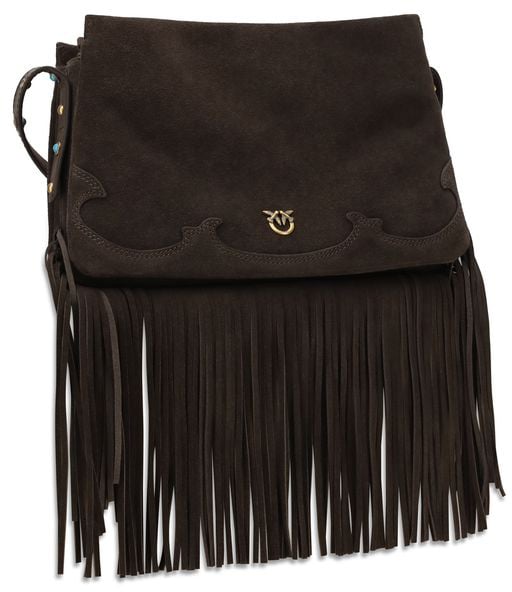 Pinko PINKO Brown Calf Leather Bos Taurus Shoulder Bag Roze