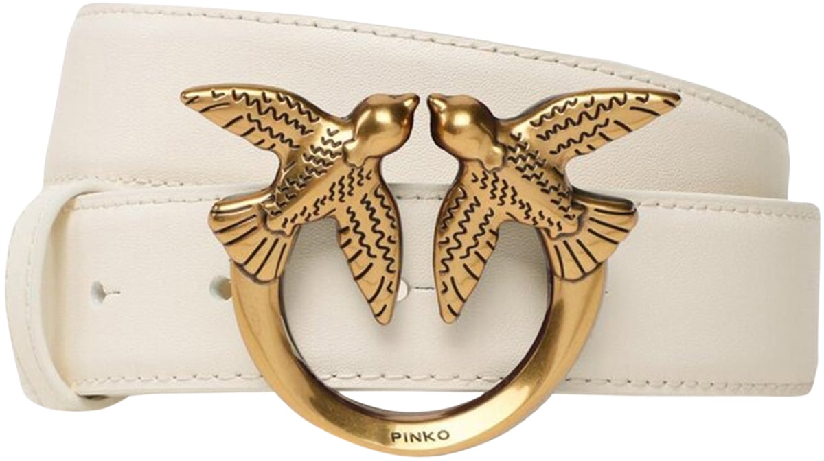 Pinko Belts Bianco Setaantique Gold Goud