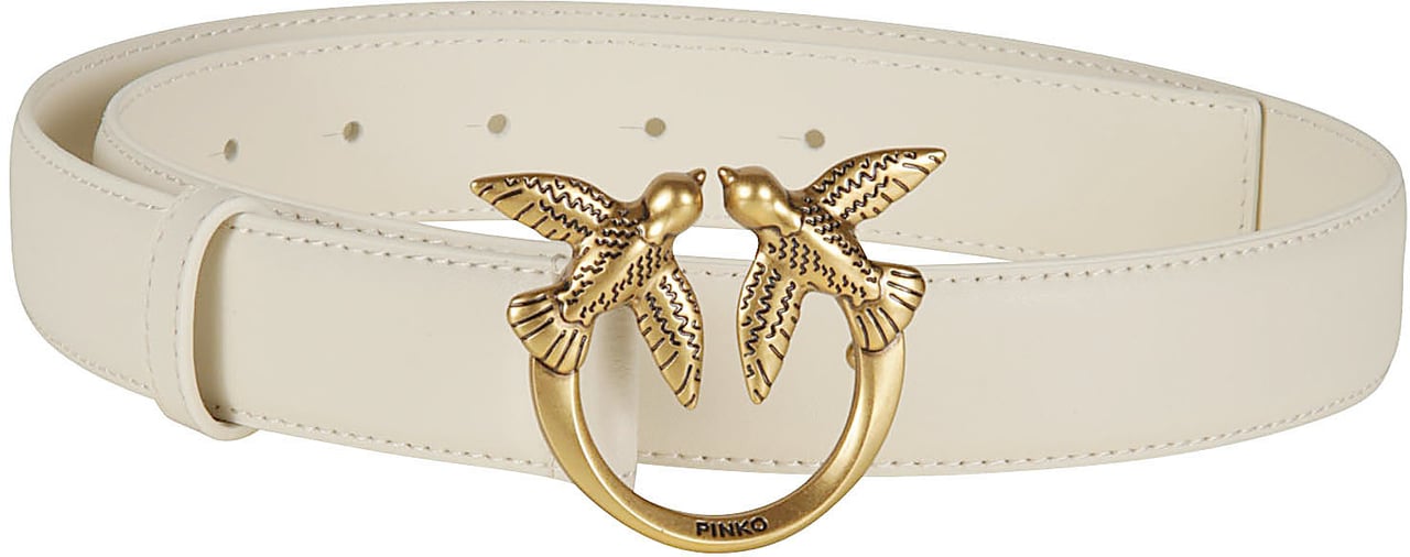 Pinko Love Berry Belt White Wit