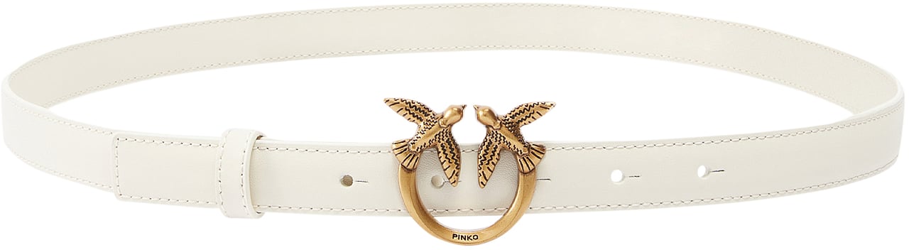 Pinko Belts Bianco Setaantique Gold Goud