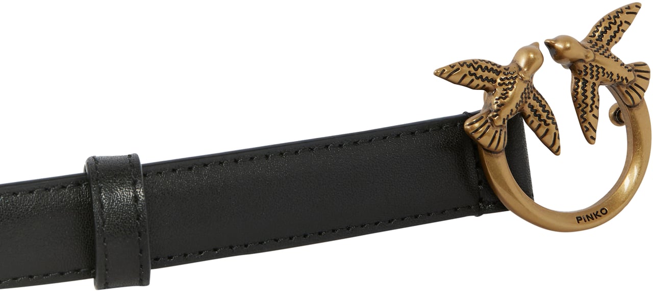 Pinko Belts Neroantique Gold Goud