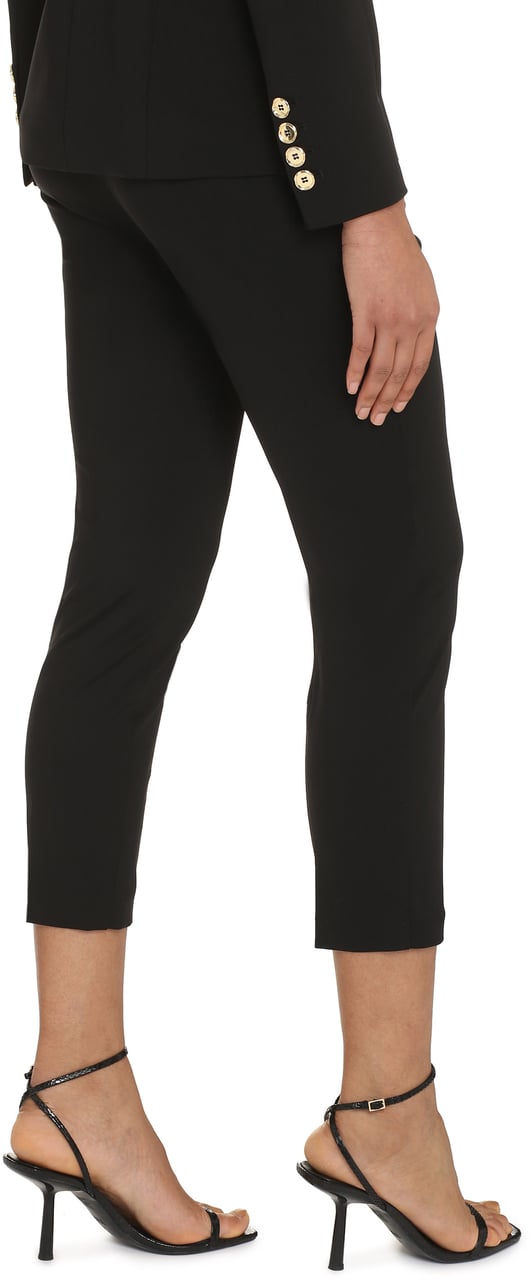 Pinko Bello stretch viscose trousers Zwart