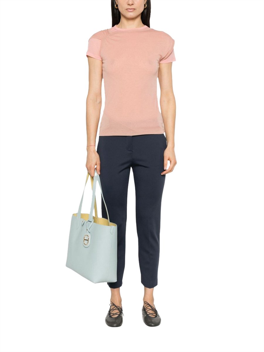 Pinko Trousers Blue Blauw