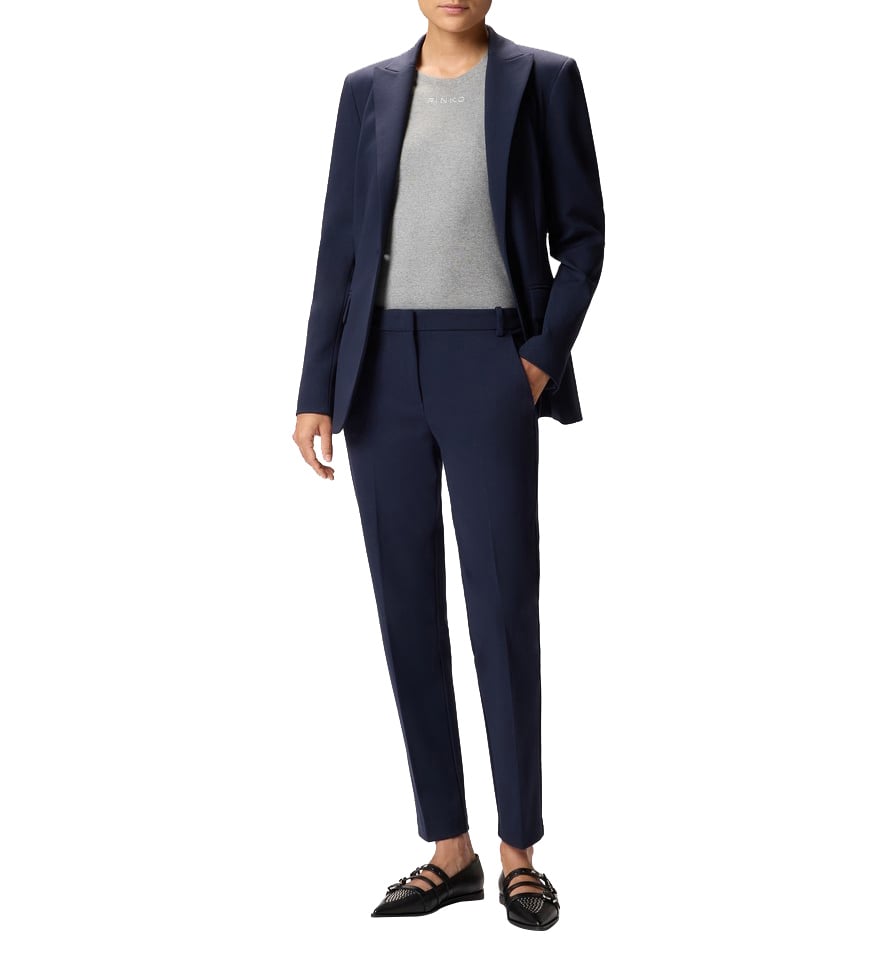 Pinko Trousers Blue Blauw