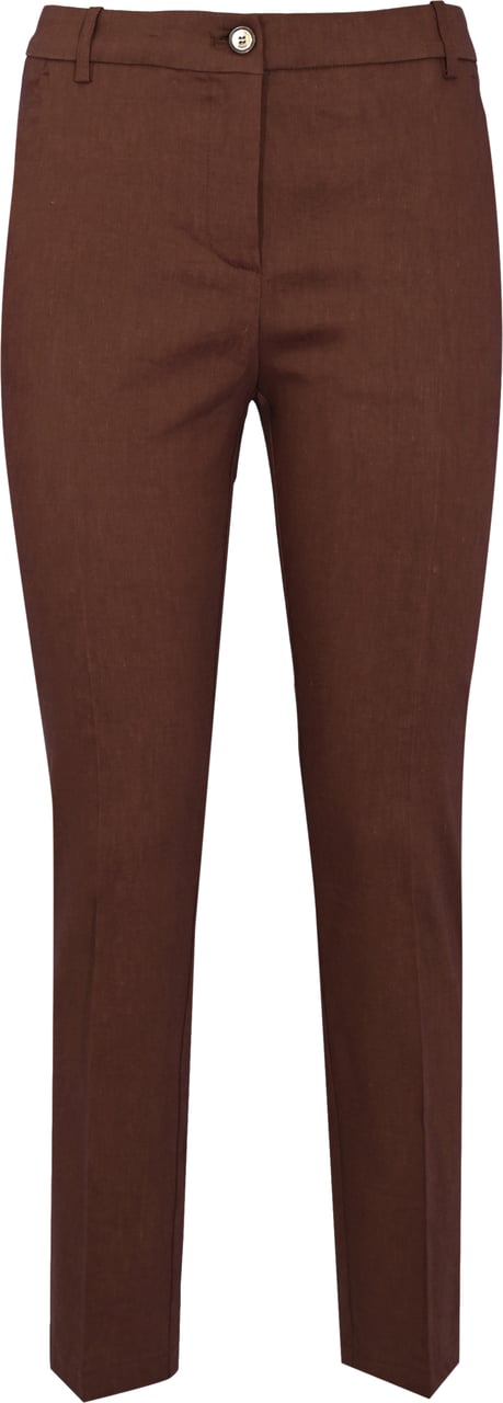 Pinko Trousers Marrone Terra X Piante Bruin