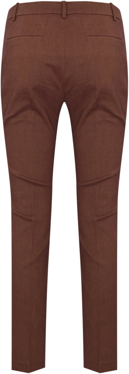 Pinko Trousers Marrone Terra X Piante Bruin