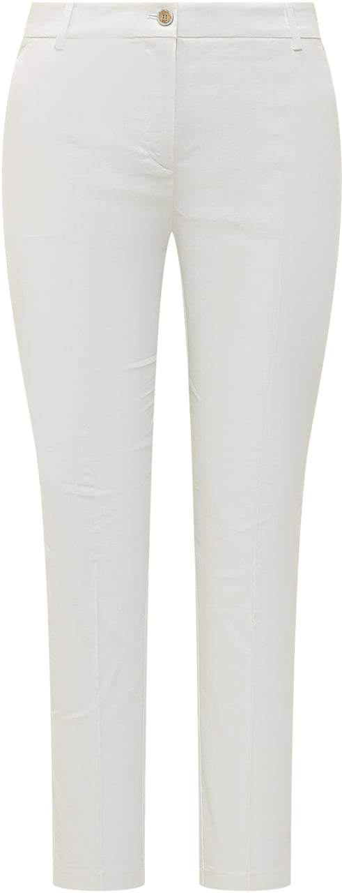 Pinko Pantalone in lino slim fit Wit