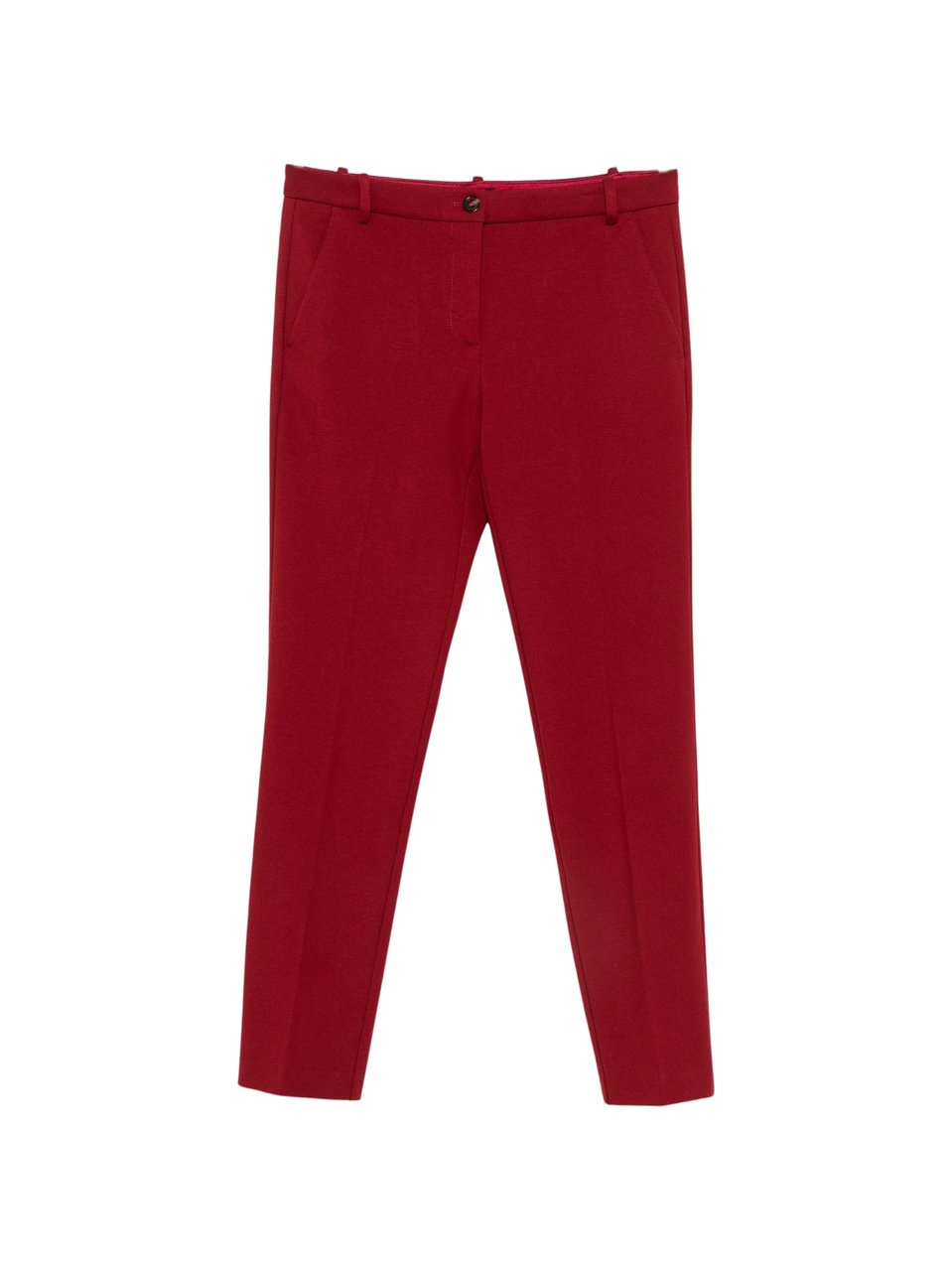 Pinko Bello Pantalone Red Straight-Leg Pants Rood