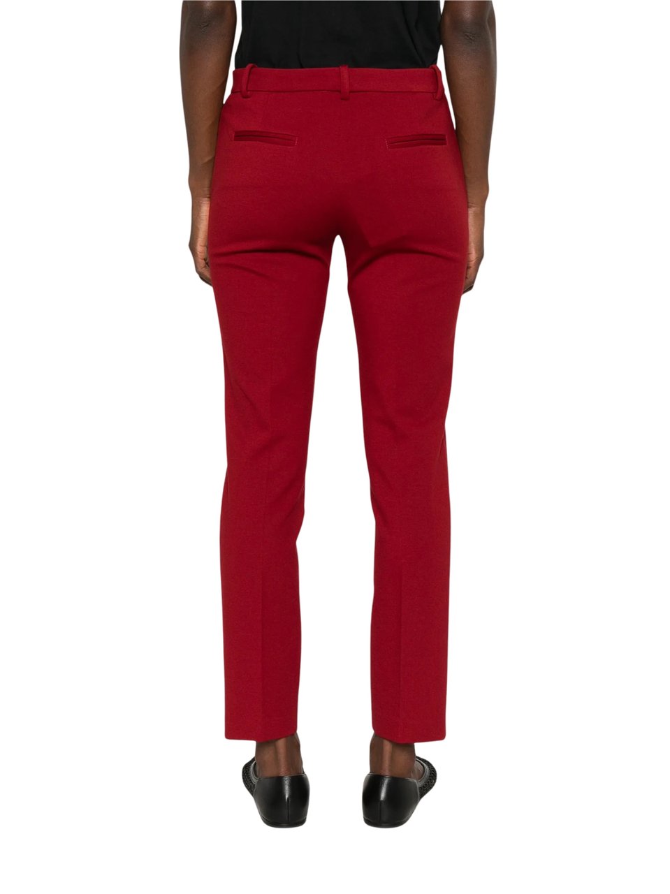 Pinko Bello Pantalone Red Straight-Leg Pants Rood