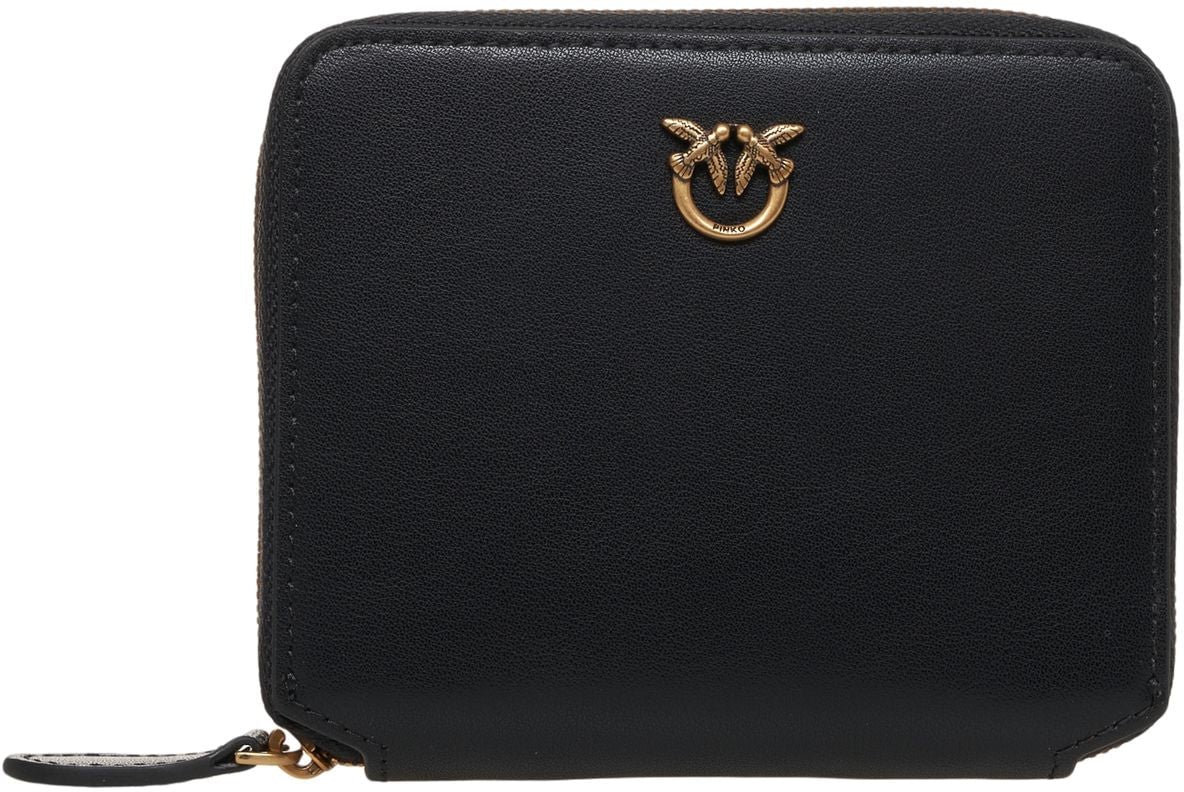 Pinko Wallet with logo Zwart