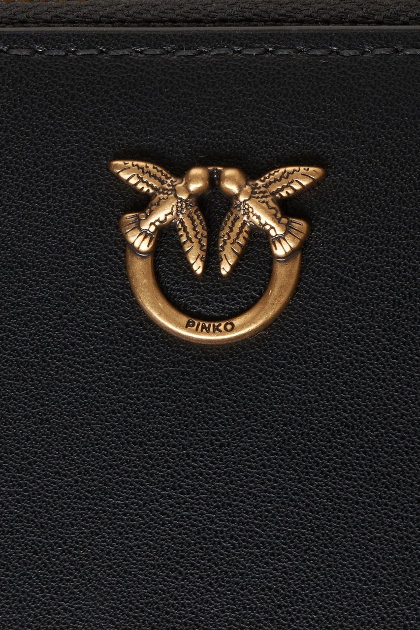 Pinko Wallet with logo Zwart