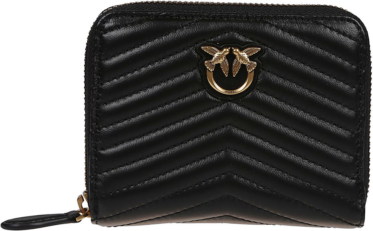 Pinko Taylor Zip Around Wallet Black Zwart