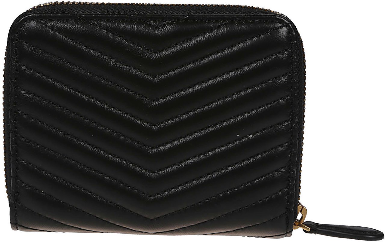 Pinko Taylor Zip Around Wallet Black Zwart