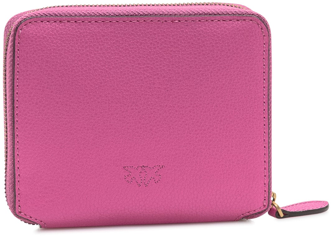 Pinko Pinko Portafoglio Taylor Zip Around in Pelle Roze