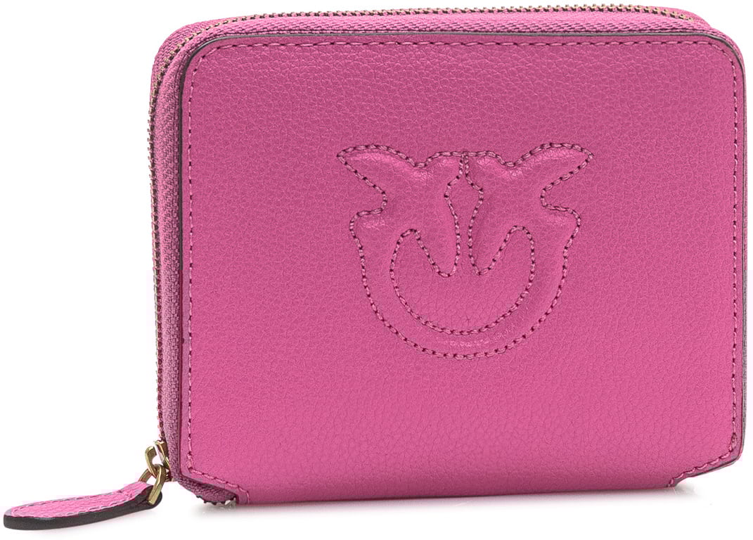 Pinko Pinko Portafoglio Taylor Zip Around in Pelle Roze