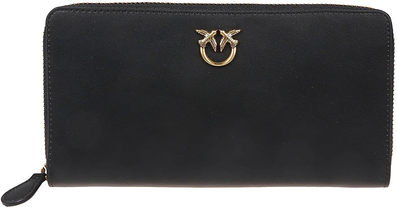 Pinko Ryder Zip Around Wallet Black Zwart