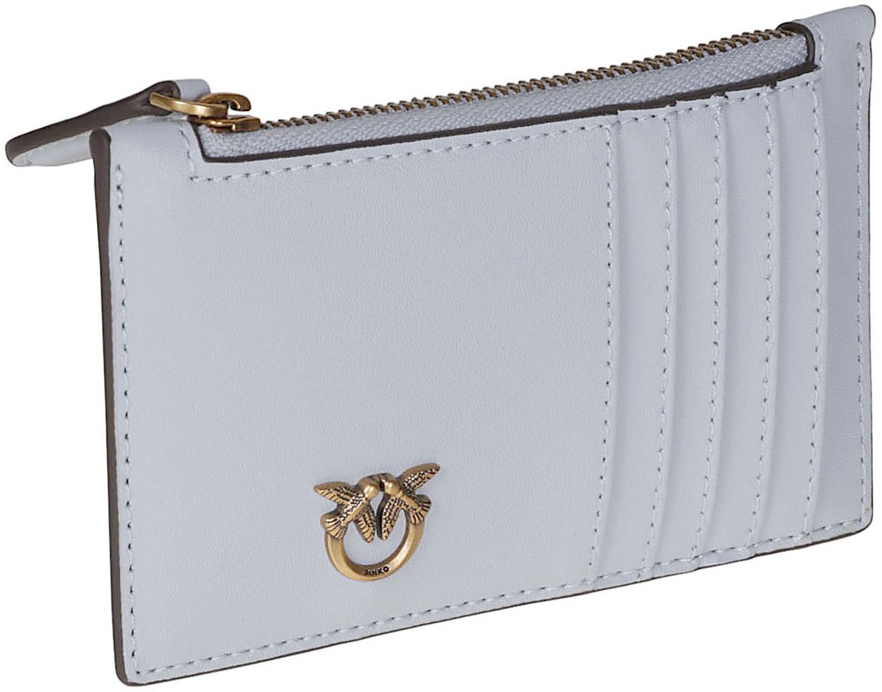 Pinko Airone Credit Card Holder Blue Blauw