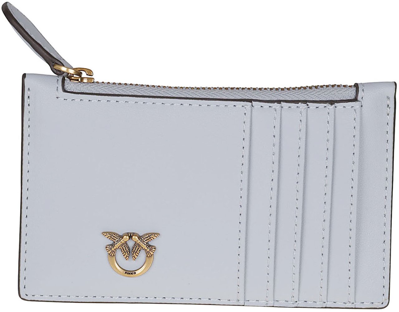 Pinko Airone Credit Card Holder Blue Blauw