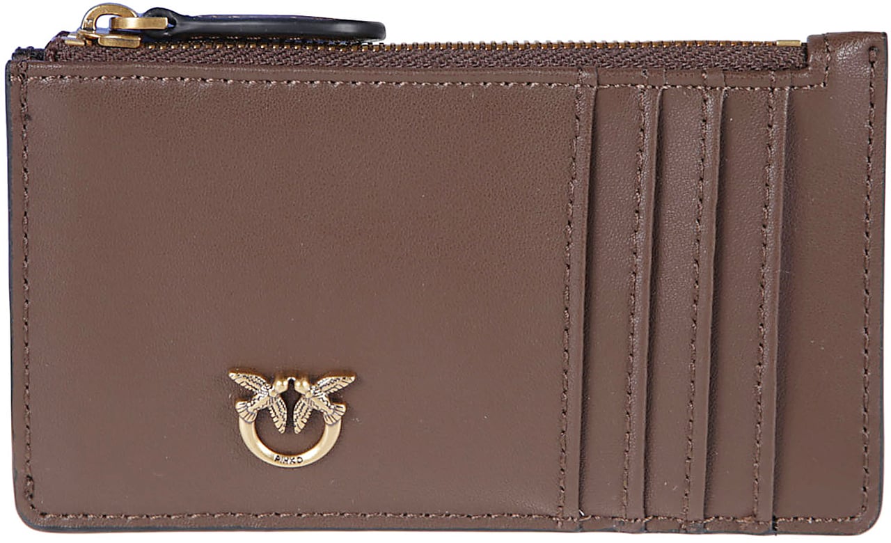 Pinko Airone Credit Card Holder Brown Bruin