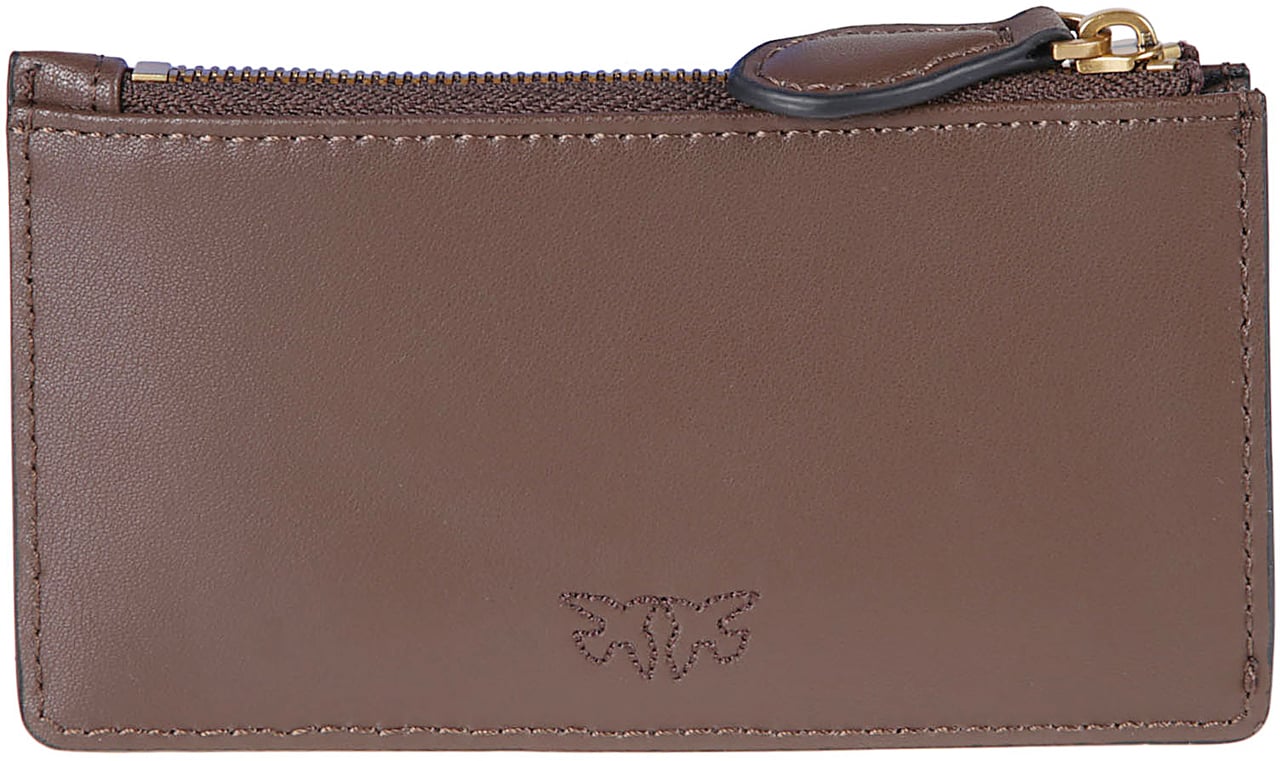 Pinko Airone Credit Card Holder Brown Bruin