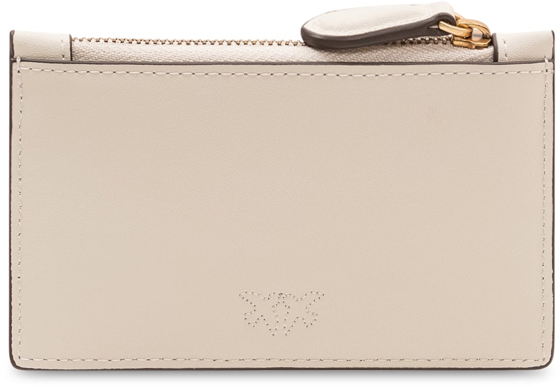 Pinko Porta Carte Airone con Logo Frontale Wit
