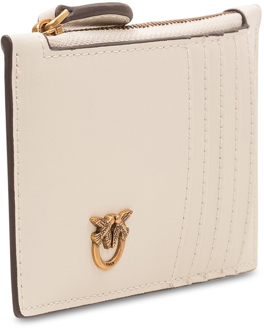 Pinko Porta Carte Airone con Logo Frontale Wit