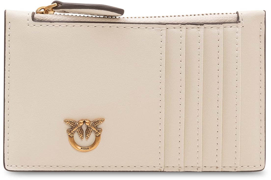 Pinko Porta Carte Airone con Logo Frontale Wit