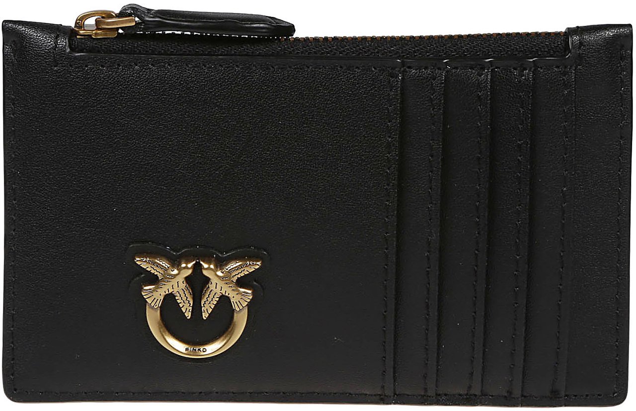 Pinko Airone Credit Card Holder Black Zwart